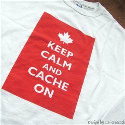 Keep Calm and Cache On - Maple Leaf T-shirt