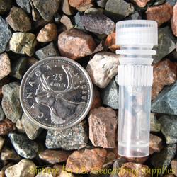 Plastic 1ml Nano Geocache Container with Clear Cap and O-ring