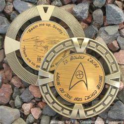 Cache Trek - The Cacherprise Geomedal Geocoin