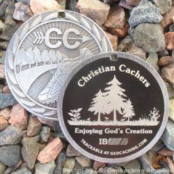Christian Cachers - Enjoying God's Creation - Antique Silver Version