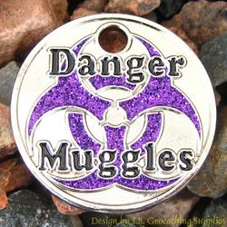 Danger Muggles PathTag - Nickel Purple Glitter Version