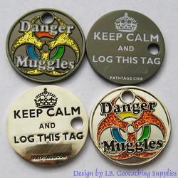 Danger Muggles PathTag Pair - Nickel and Black Nickel Glitter Versions