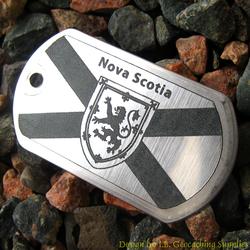 Canadian Provinces - Nova Scotia Flag Trackable Dog Tag