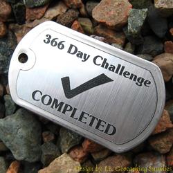 366 Days of Geocaching Dog Tag