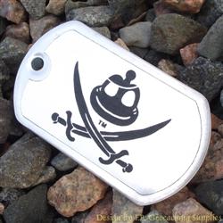 Pirate Signal Flag Trackable Dog Tag