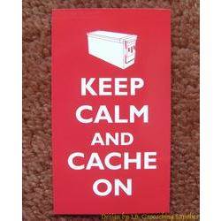 Keep Calm and Cache On Card (Ammo Can)